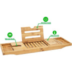 Expandable Natural Bamboo Bathtub Caddy Tray — Community Batch