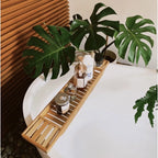 Expandable Natural Bamboo Bathtub Caddy Tray — Community Batch